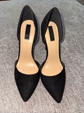 Forever 21 Black Pointed D'Orsay Heels